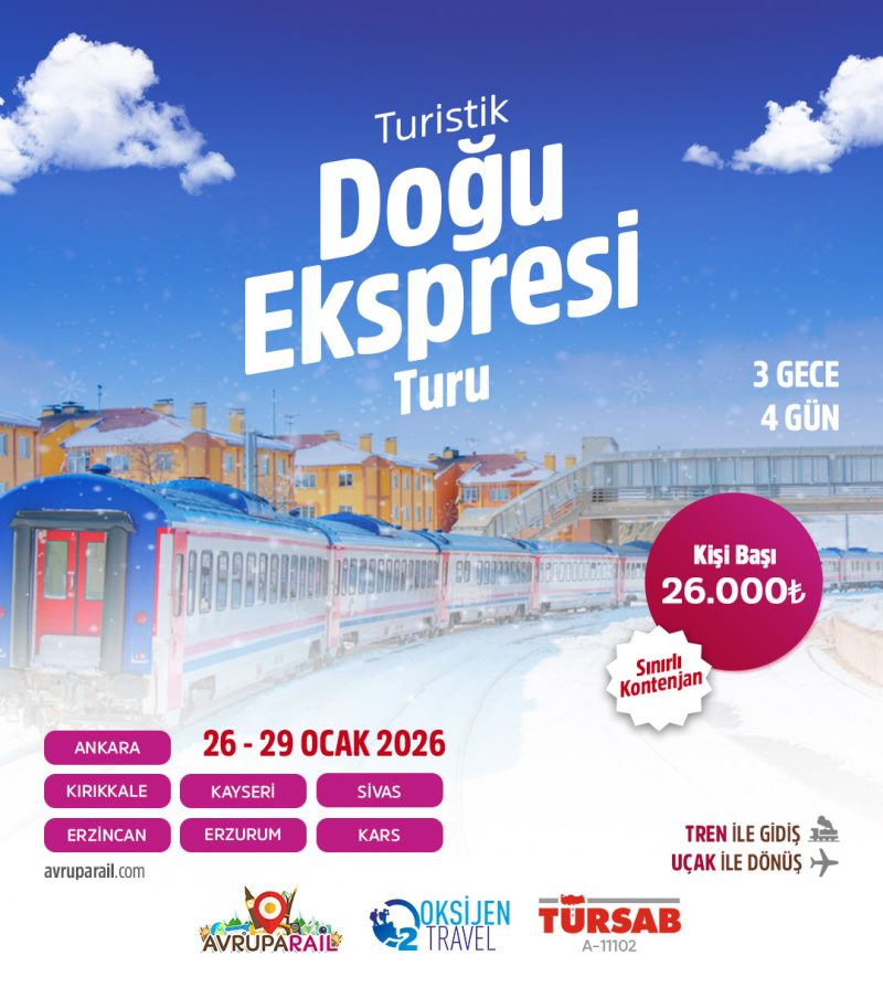 26- 29 Ocak | Turistik Doğu Ekspresi Turu