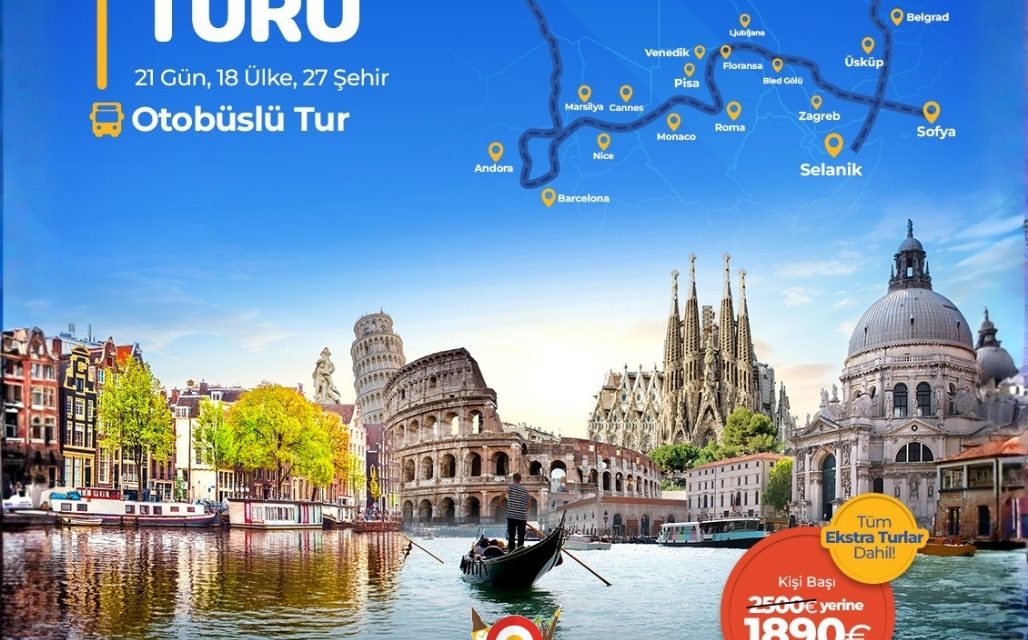 Otobüsle Büyük Avrupa Turu