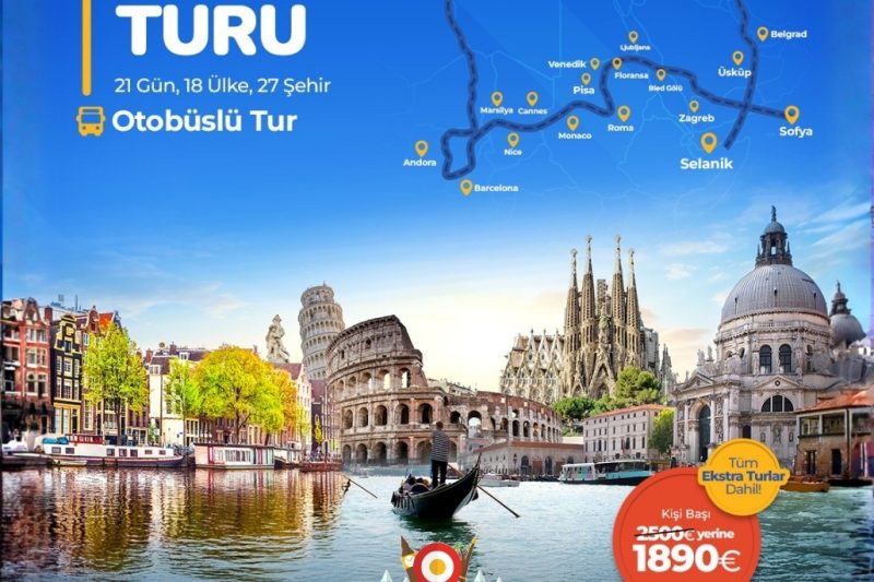Otobüsle Büyük Avrupa Turu