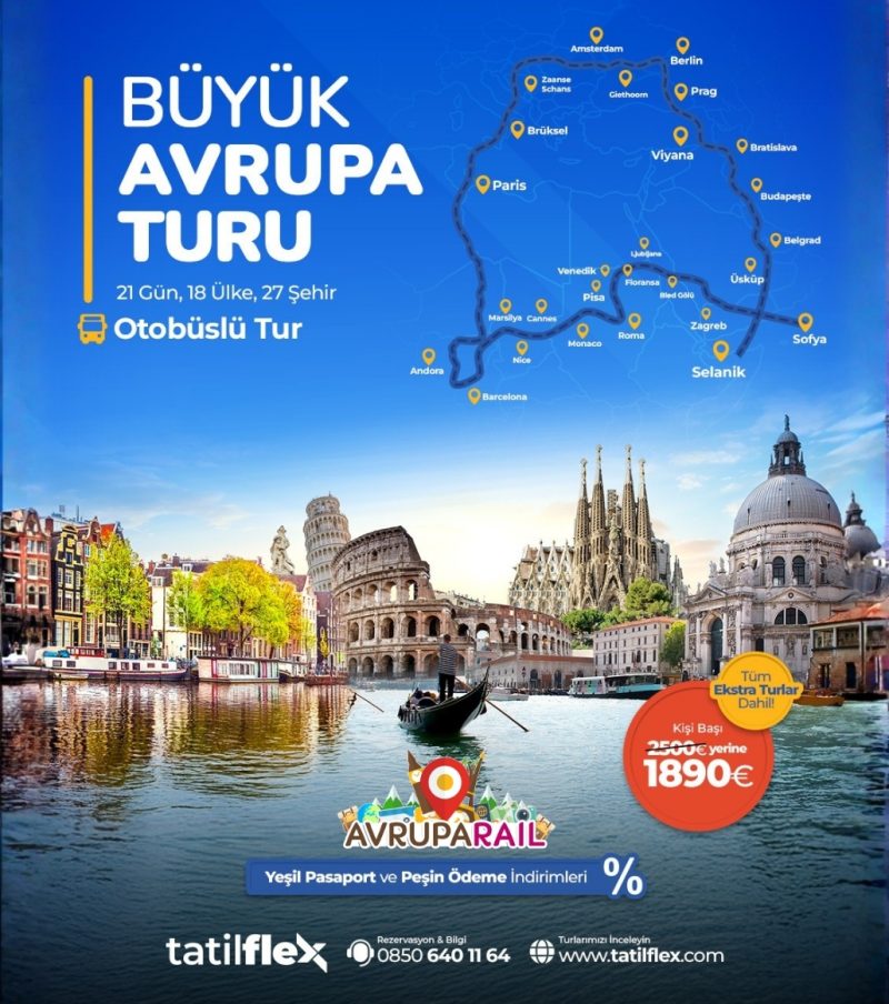 Otobüsle Büyük Avrupa Turu
